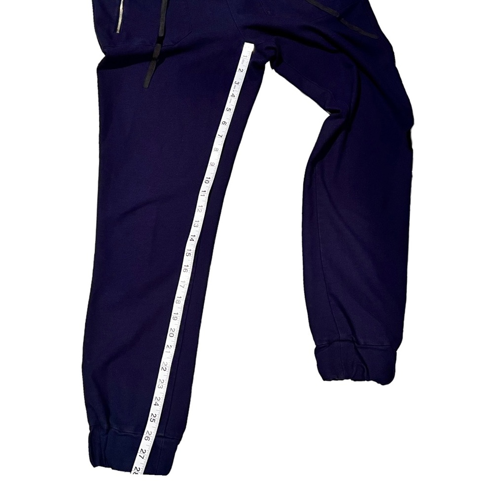 ZARA Women's Navy Pants Size M TRAFALUC Front Tie and Zippers Elastic Waist - Picture 6 of 8